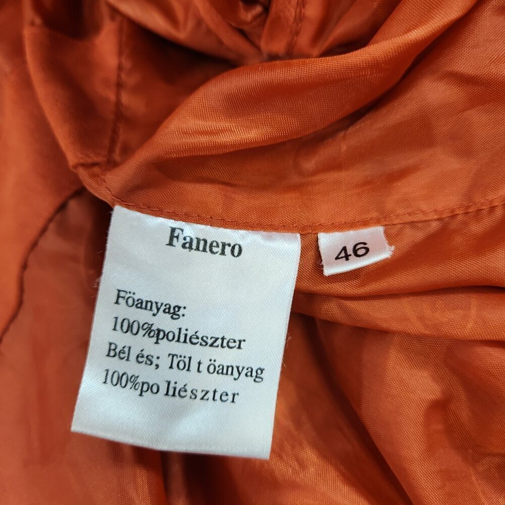 FNR Fanero Orange Lightweight Oversize Jacket Size 46 Poland 90s Fashion - Picture 9 of 14